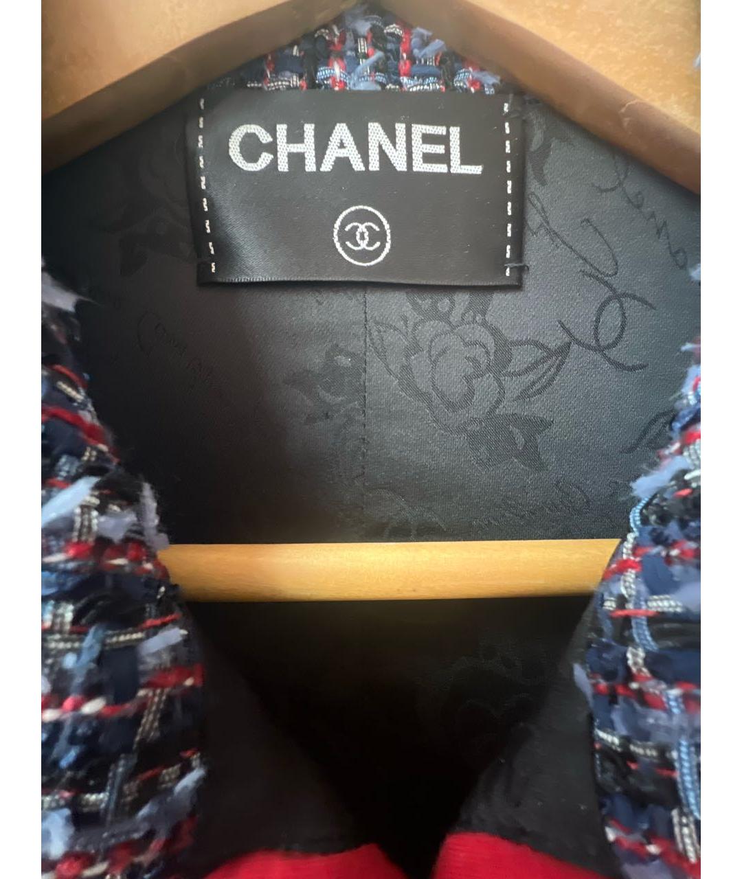 CHANEL Фиолетовый хлопковый жакет/пиджак, фото 3