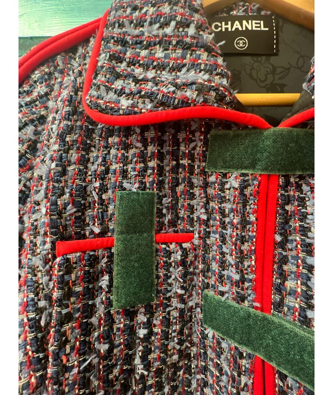 CHANEL Фиолетовый хлопковый жакет/пиджак, фото 6