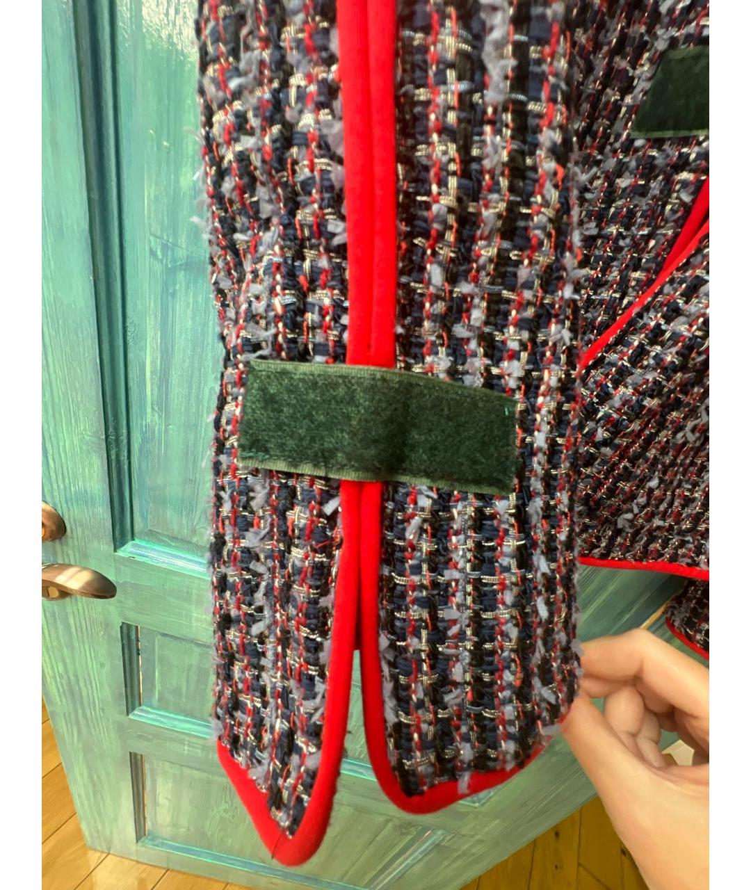 CHANEL Фиолетовый хлопковый жакет/пиджак, фото 7