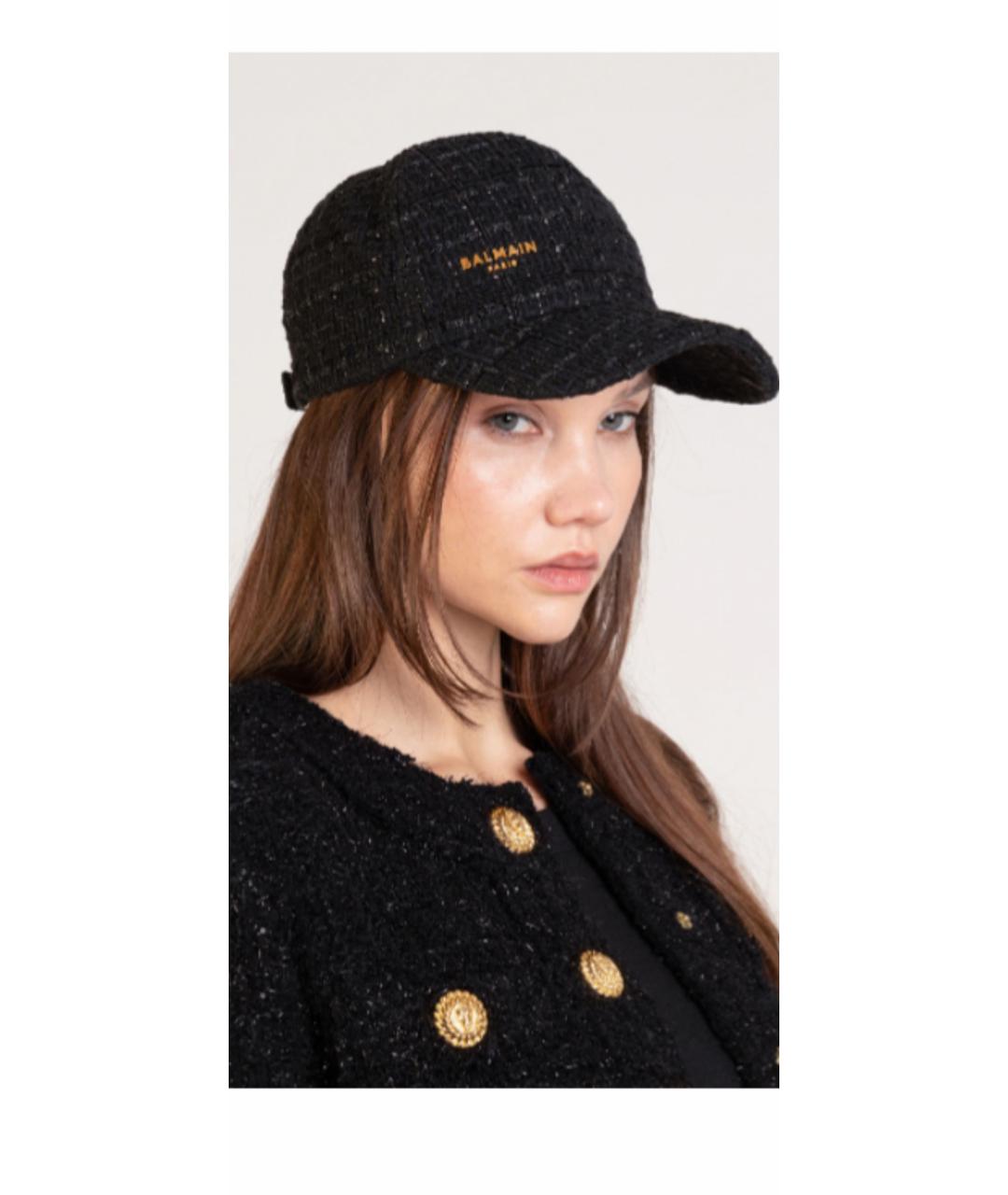 BALMAIN Черная кепка, фото 2