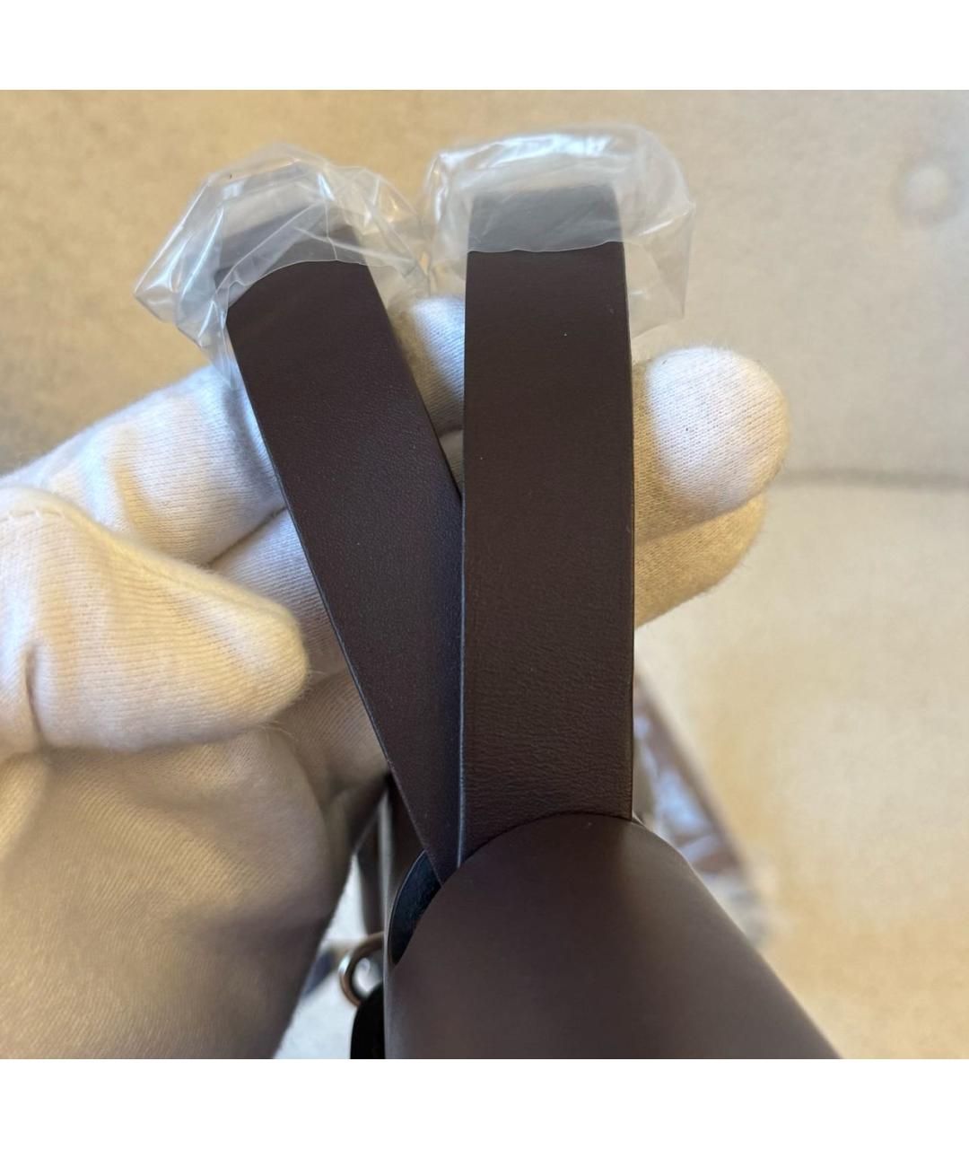 HERMES Коричневая тканевая сумка через плечо, фото 5