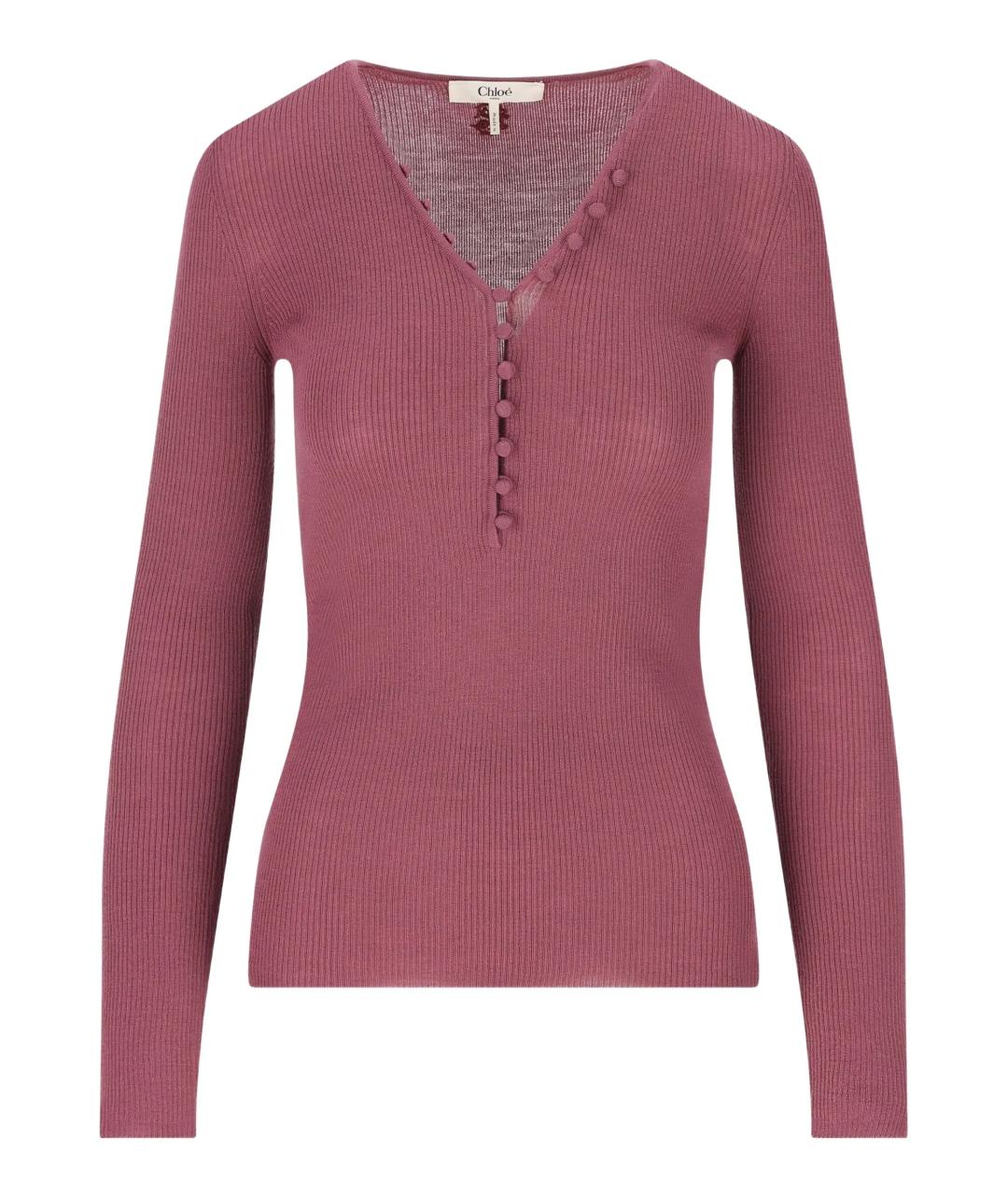 CHLOE Бордовый джемпер / свитер, фото 1