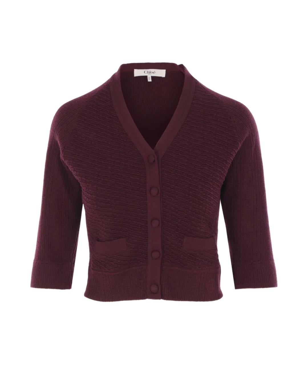 CHLOE Бордовый кардиган, фото 1