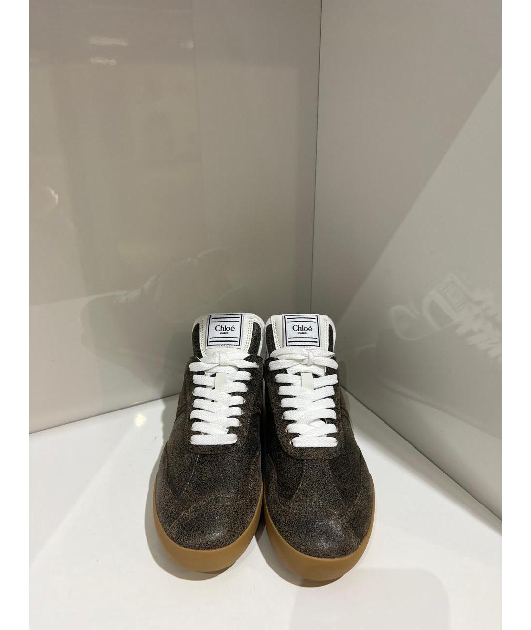 CHLOE Черные кожаные кеды, фото 3