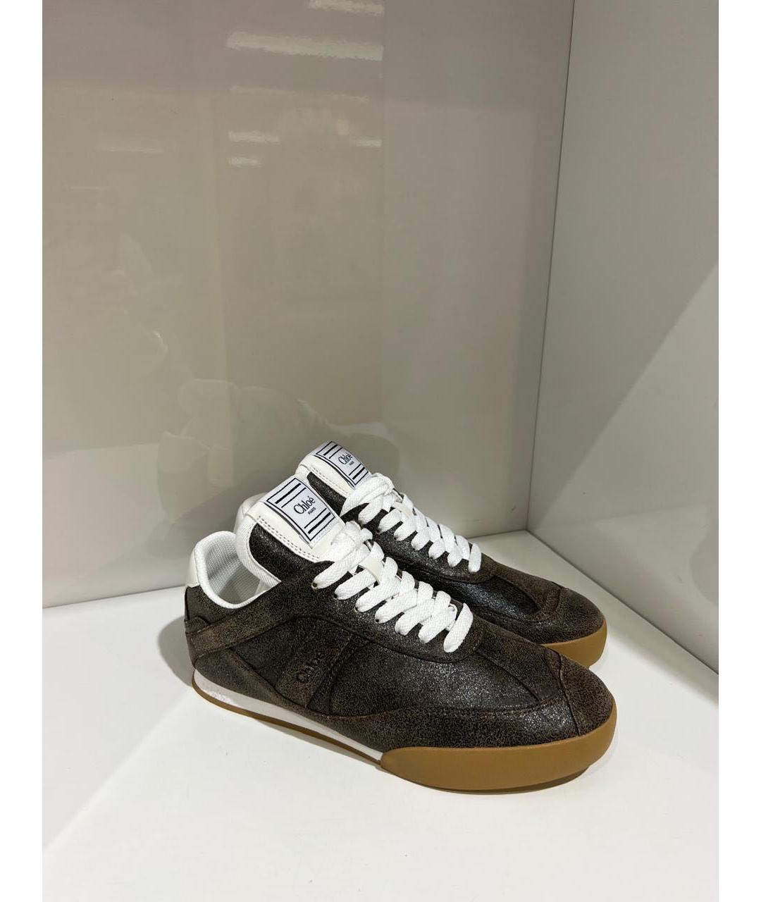 CHLOE Черные кожаные кеды, фото 2