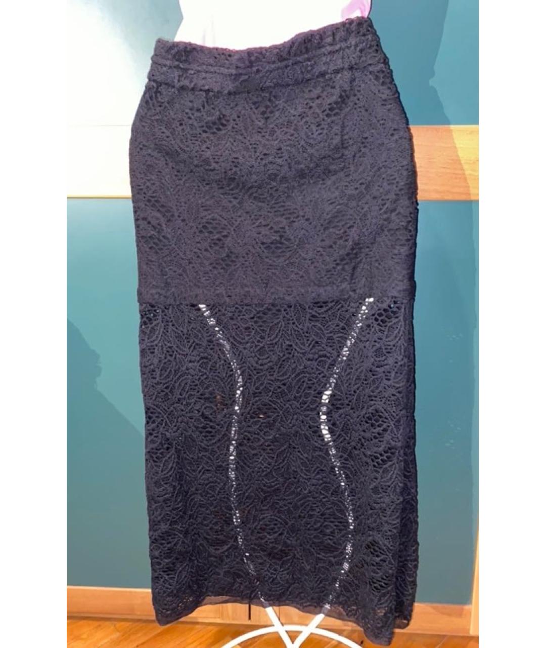 IRO Черная хлопковая юбка миди, фото 2