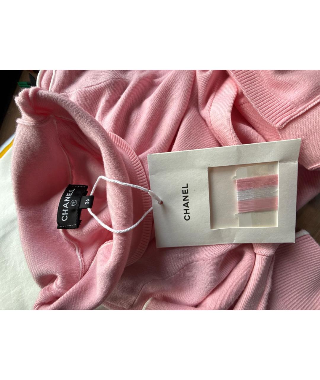 CHANEL Розовая шерстяная водолазка, фото 2