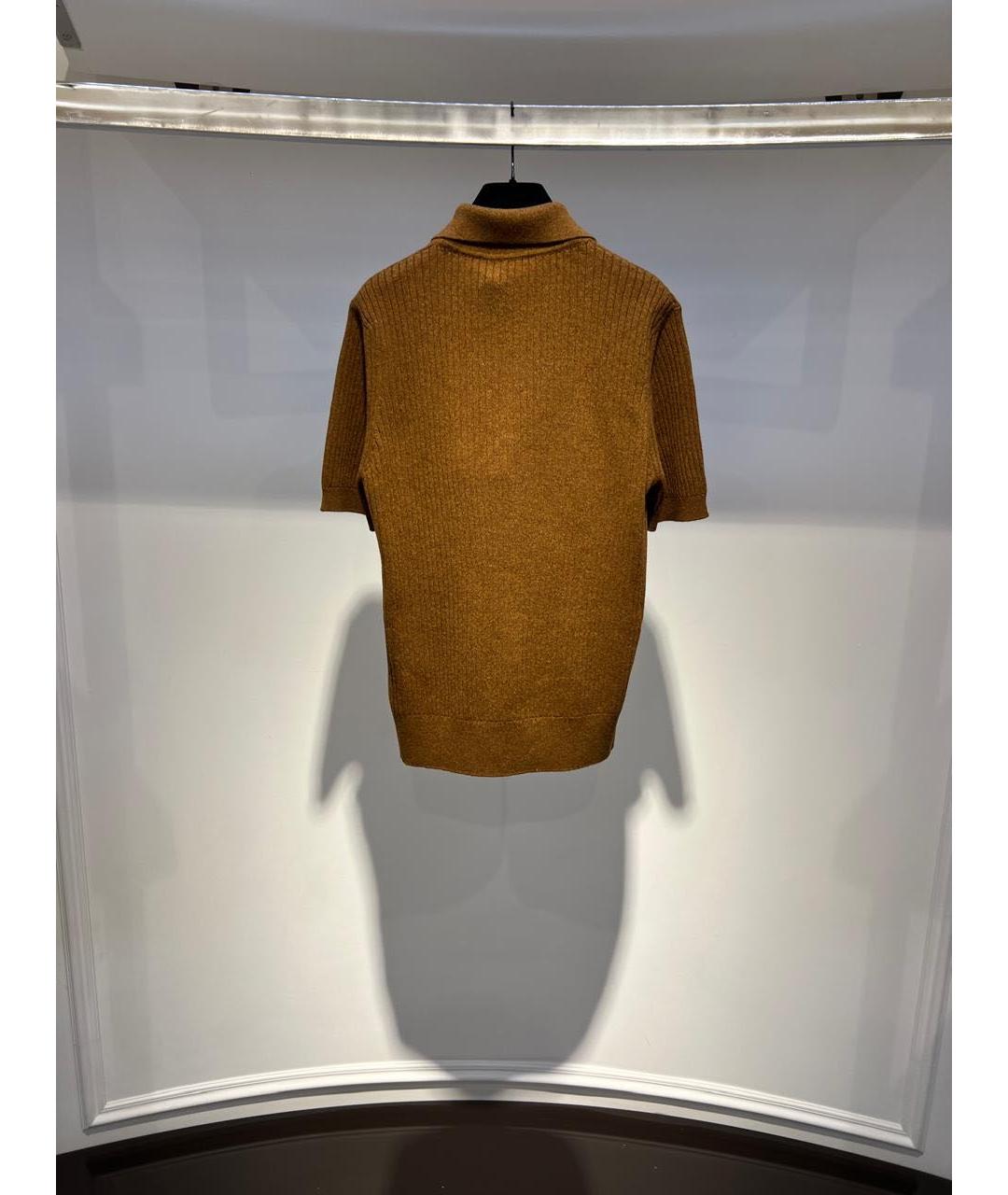 GUCCI Коричневое поло с коротким рукавом, фото 3