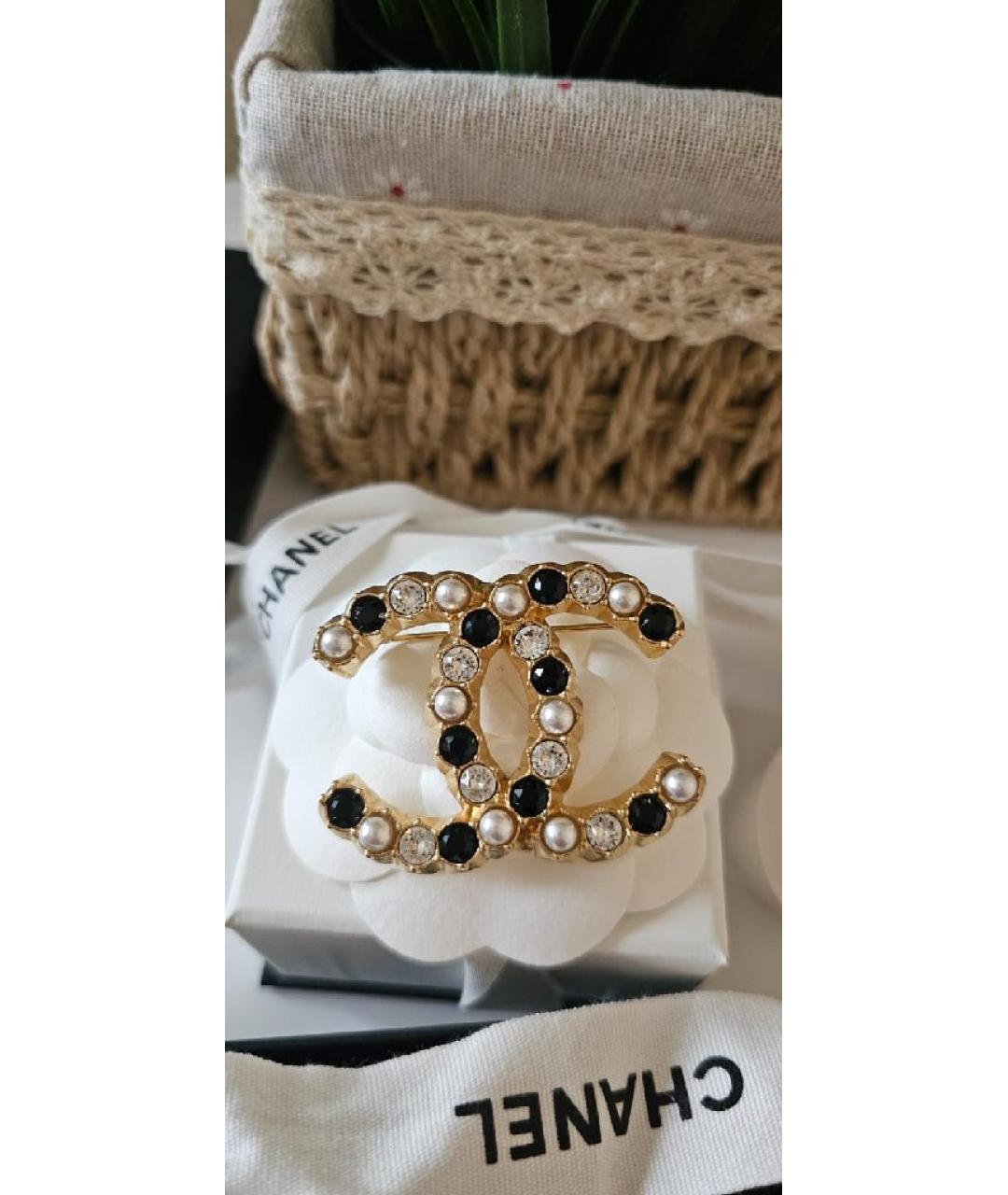 CHANEL Золотая металлическая булавка / брошь, фото 6