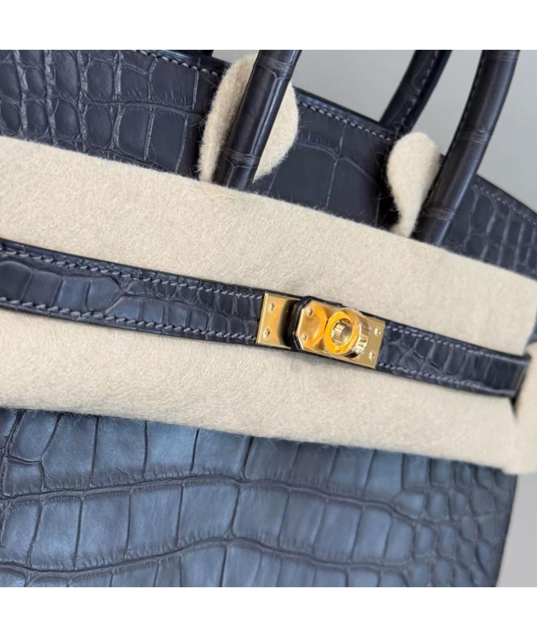 HERMES Черная кожаная сумка с короткими ручками, фото 3