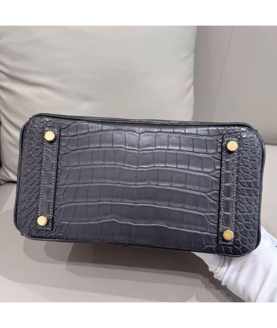 HERMES Черная кожаная сумка с короткими ручками, фото 5