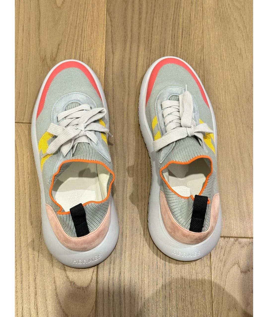 HERMES Мульти текстильные кроссовки, фото 3