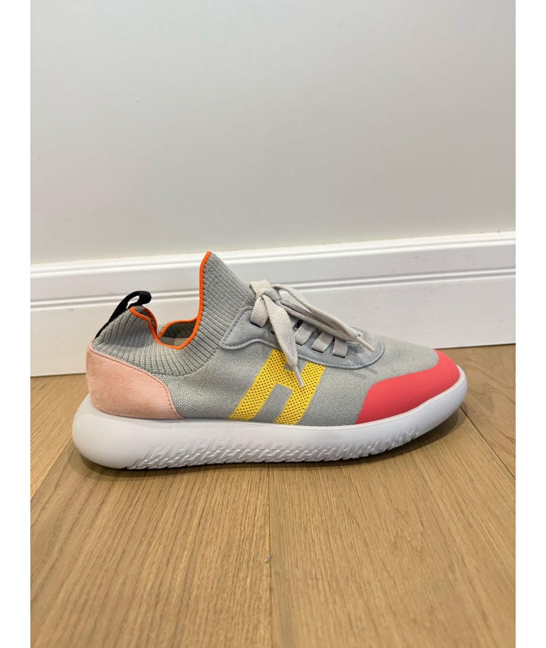 HERMES Мульти текстильные кроссовки, фото 4