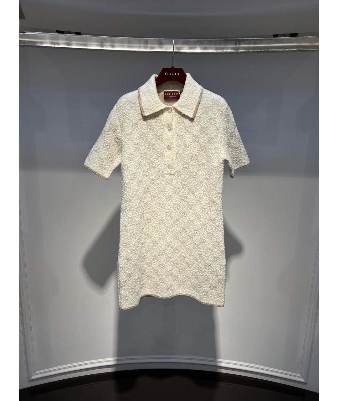 GUCCI Бежевое кашемировое повседневное платье, фото 2