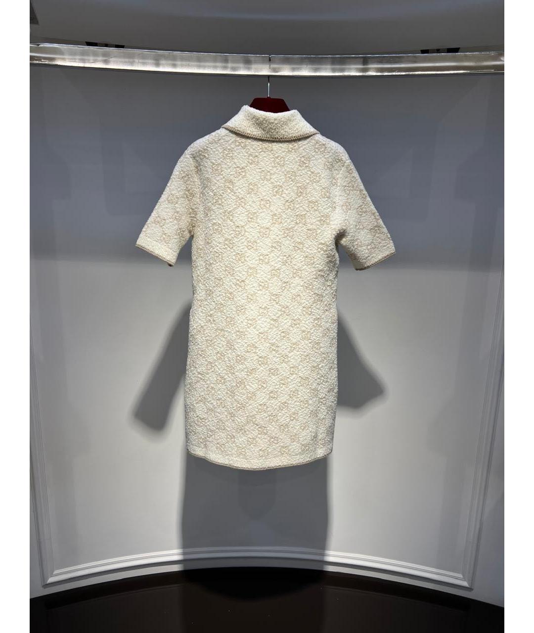 GUCCI Бежевое кашемировое повседневное платье, фото 3