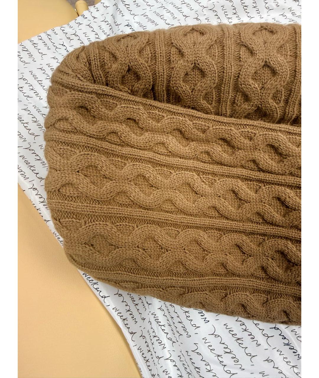 WEEKEND MAX MARA Бежевая шерстяная сумка через плечо, фото 5