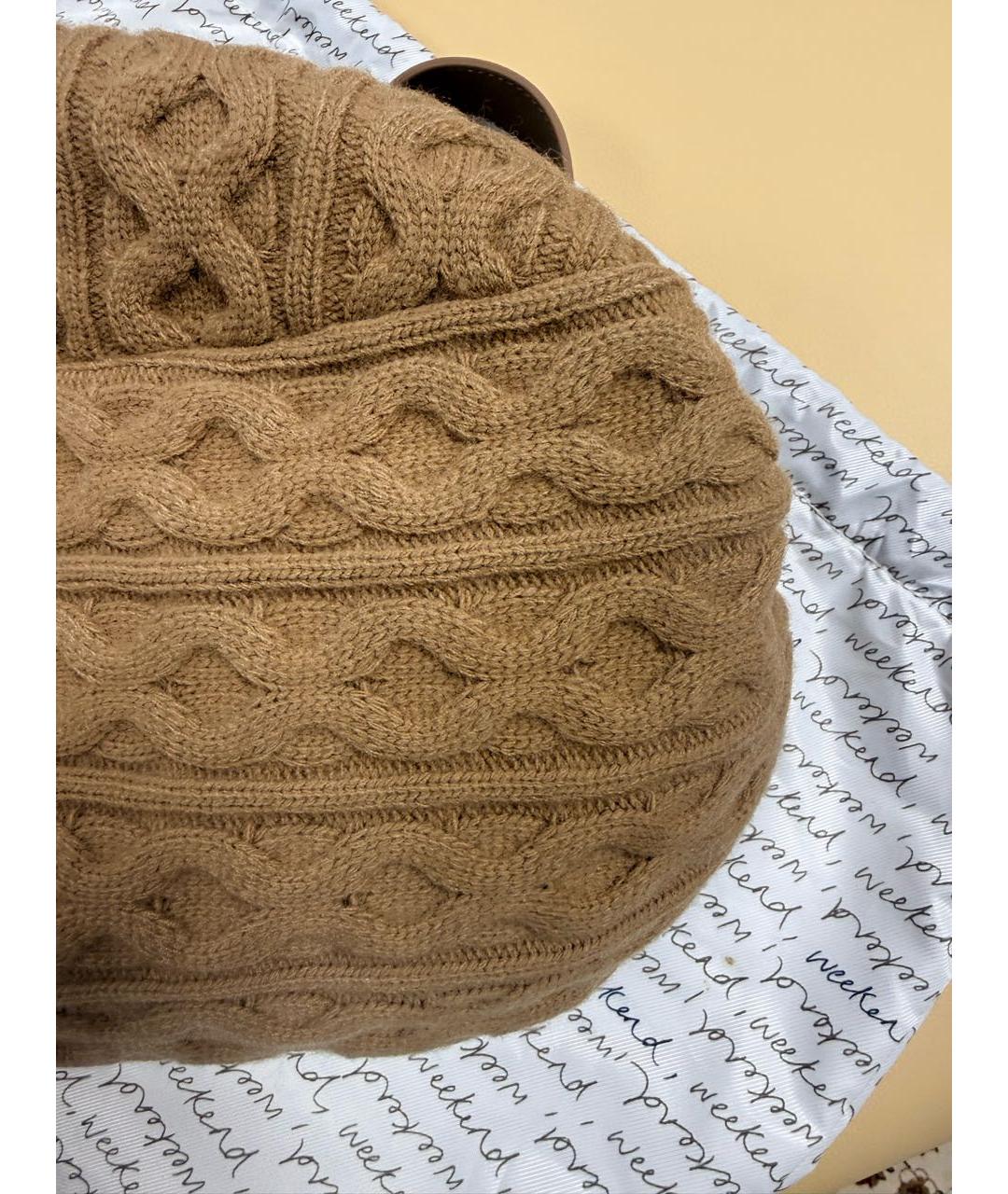 WEEKEND MAX MARA Бежевая шерстяная сумка через плечо, фото 6