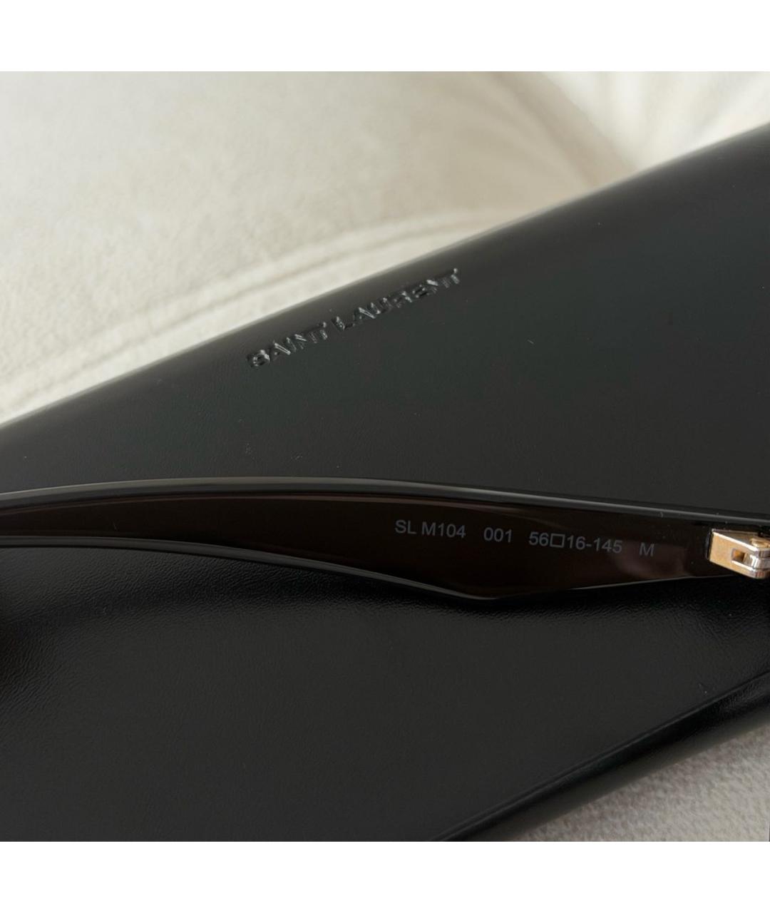 SAINT LAURENT Черные пластиковые солнцезащитные очки, фото 4