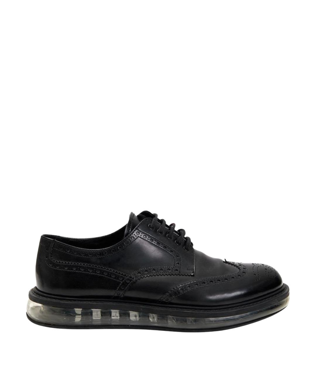 PRADA Черные кожаные лоферы, фото 1