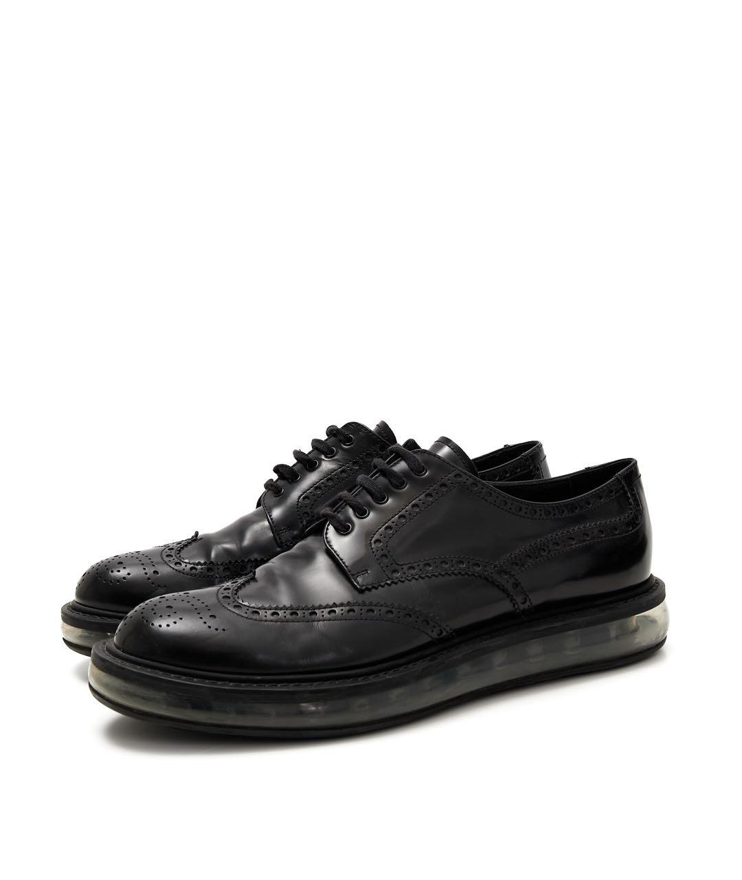 PRADA Черные кожаные лоферы, фото 2