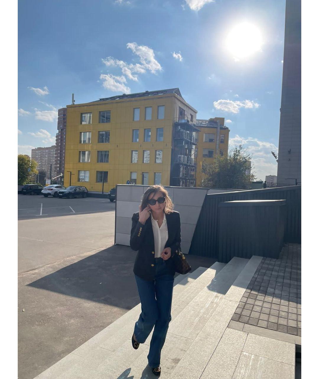 SAINT LAURENT Антрацитовый шерстяной жакет/пиджак, фото 5