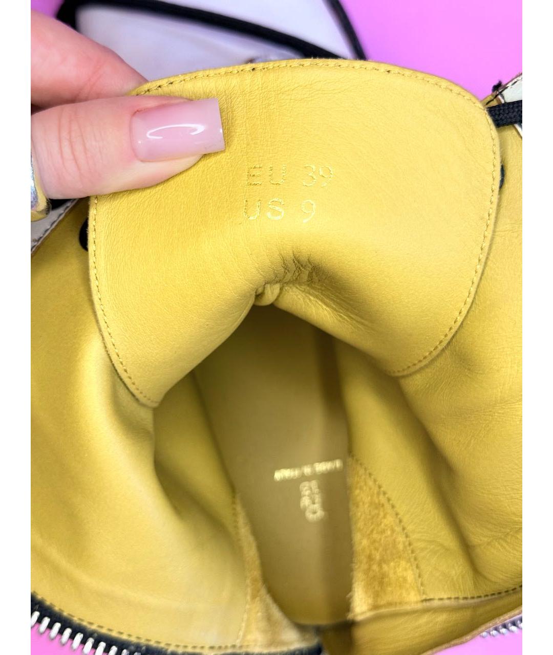 R13 Белые кожаные ботинки, фото 8