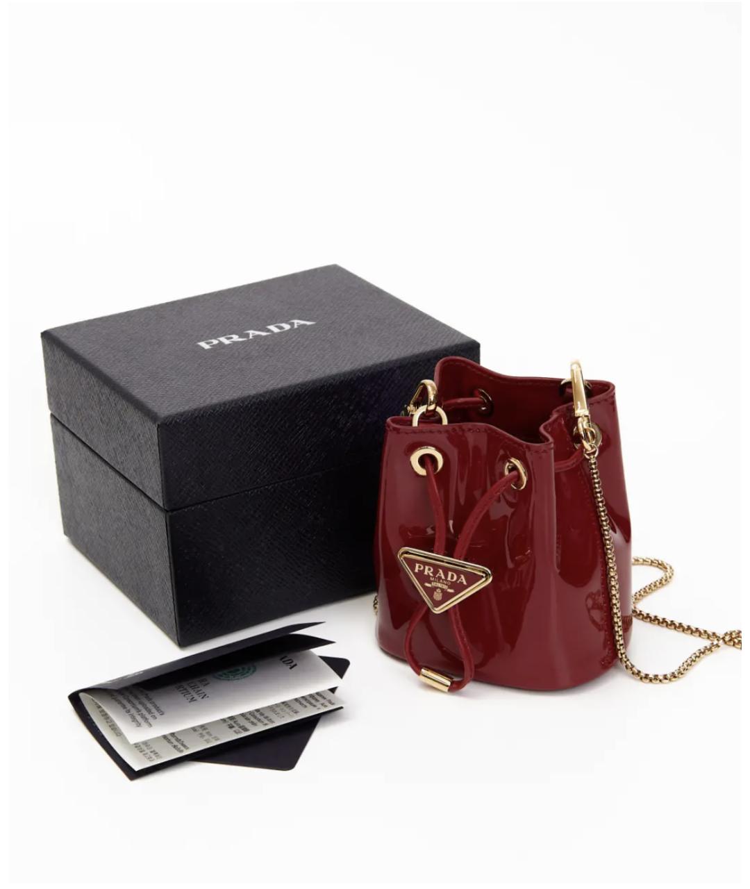 PRADA Красная сумка через плечо из лакированной кожи, фото 6