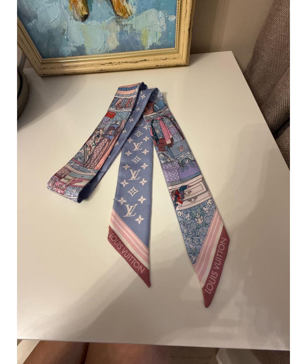 LOUIS VUITTON Голубая повязка на голову, фото 4