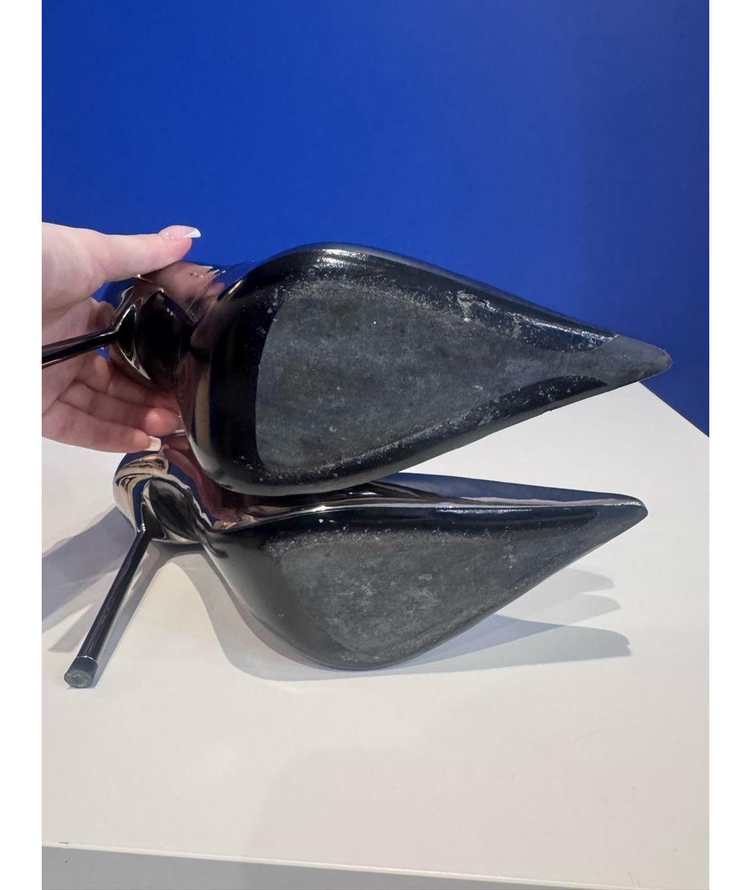 LE SILLA Серебряные туфли из лакированной кожи, фото 6