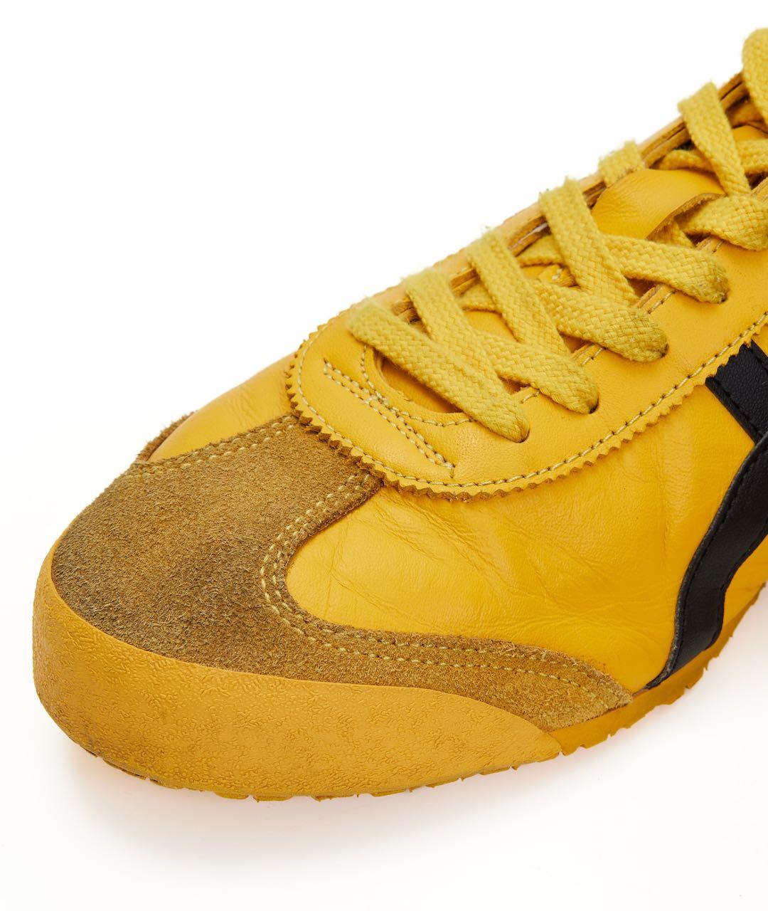 ONITSUKA TIGER Желтые кожаные низкие кроссовки / кеды, фото 5