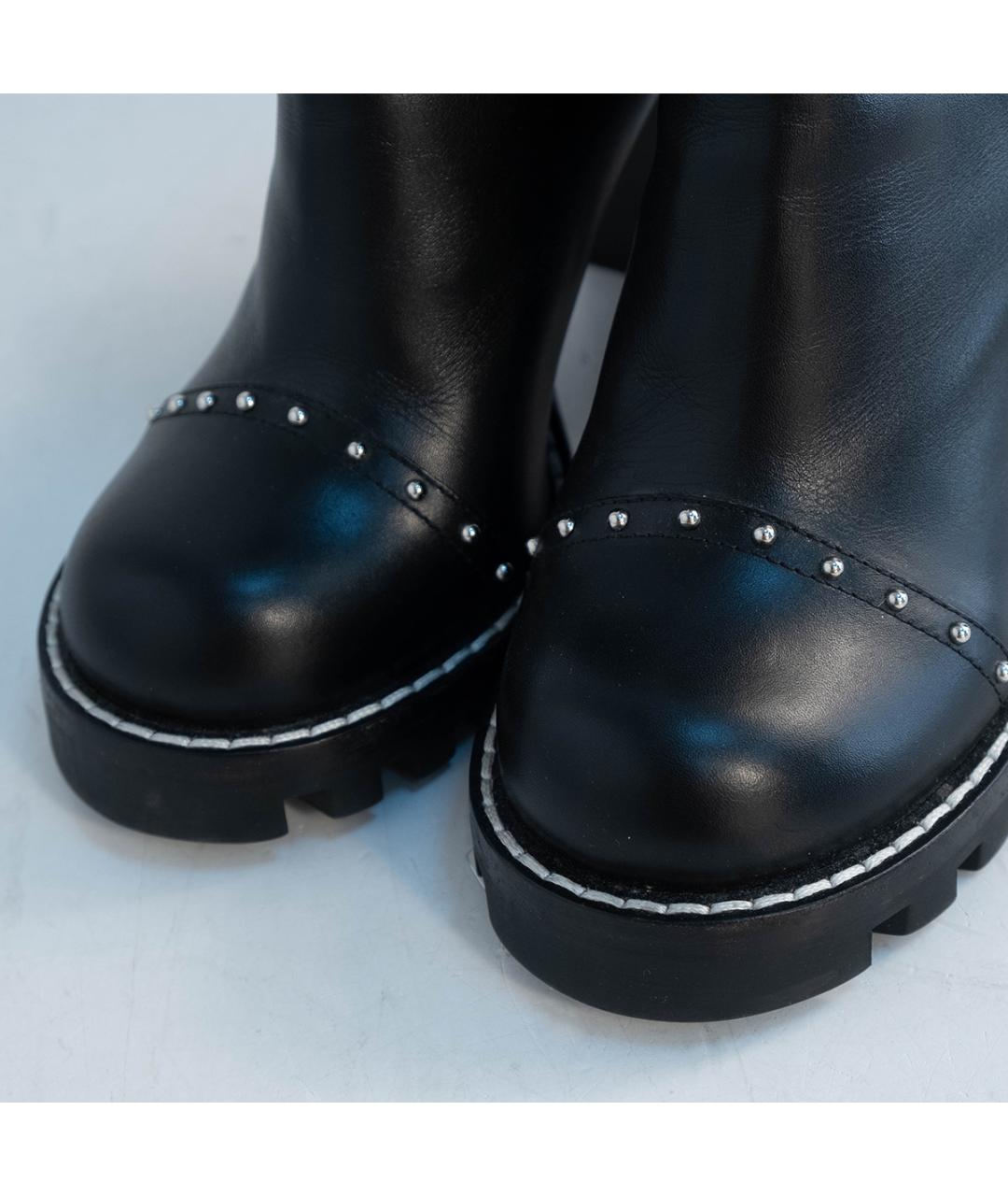 LOUIS VUITTON Черные кожаные ботильоны, фото 3