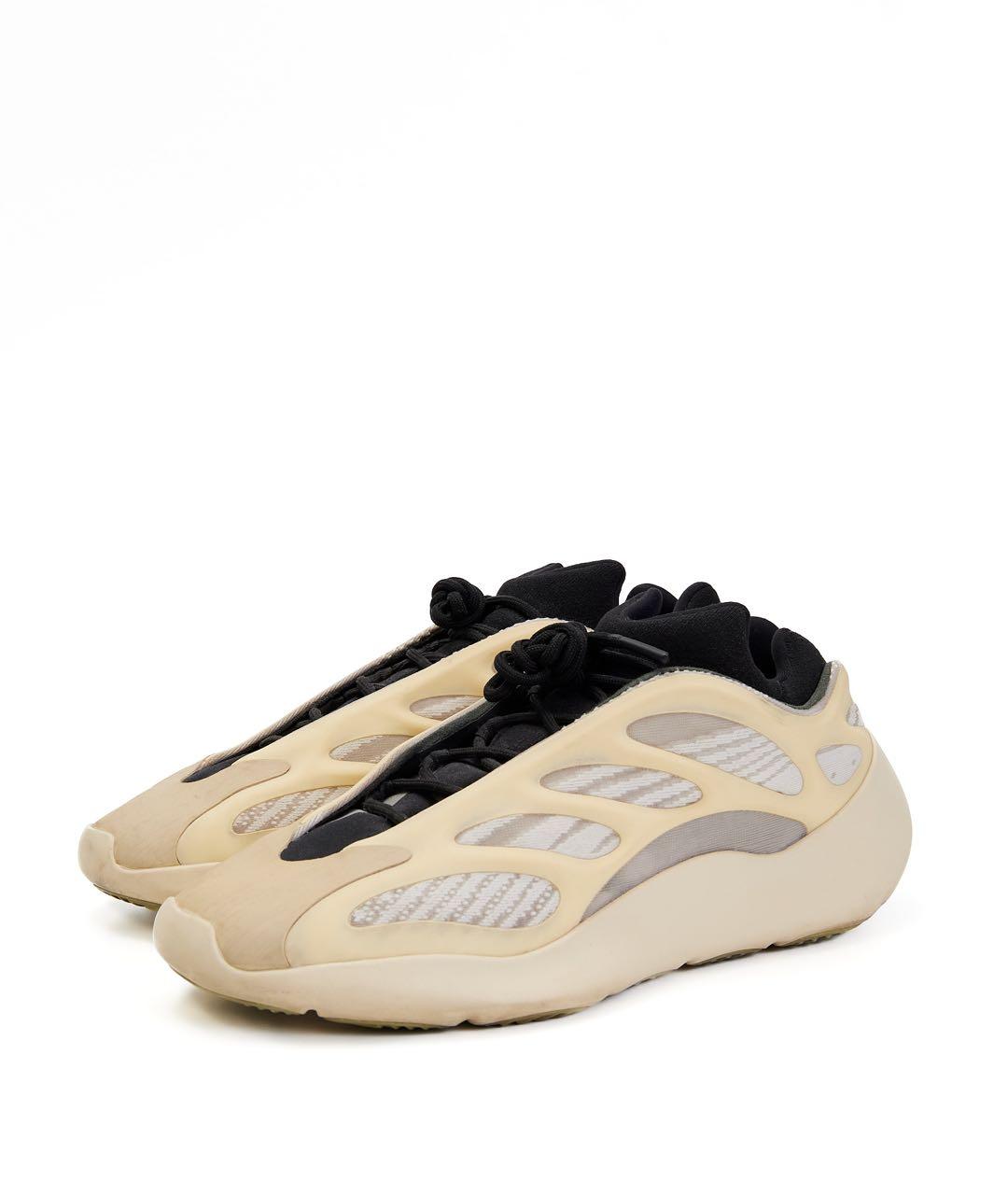 ADIDAS YEEZY Бежевые текстильные низкие кроссовки / кеды, фото 3