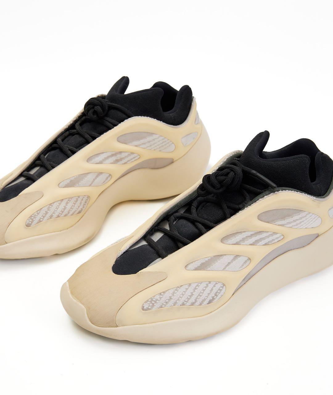 ADIDAS YEEZY Бежевые текстильные низкие кроссовки / кеды, фото 6