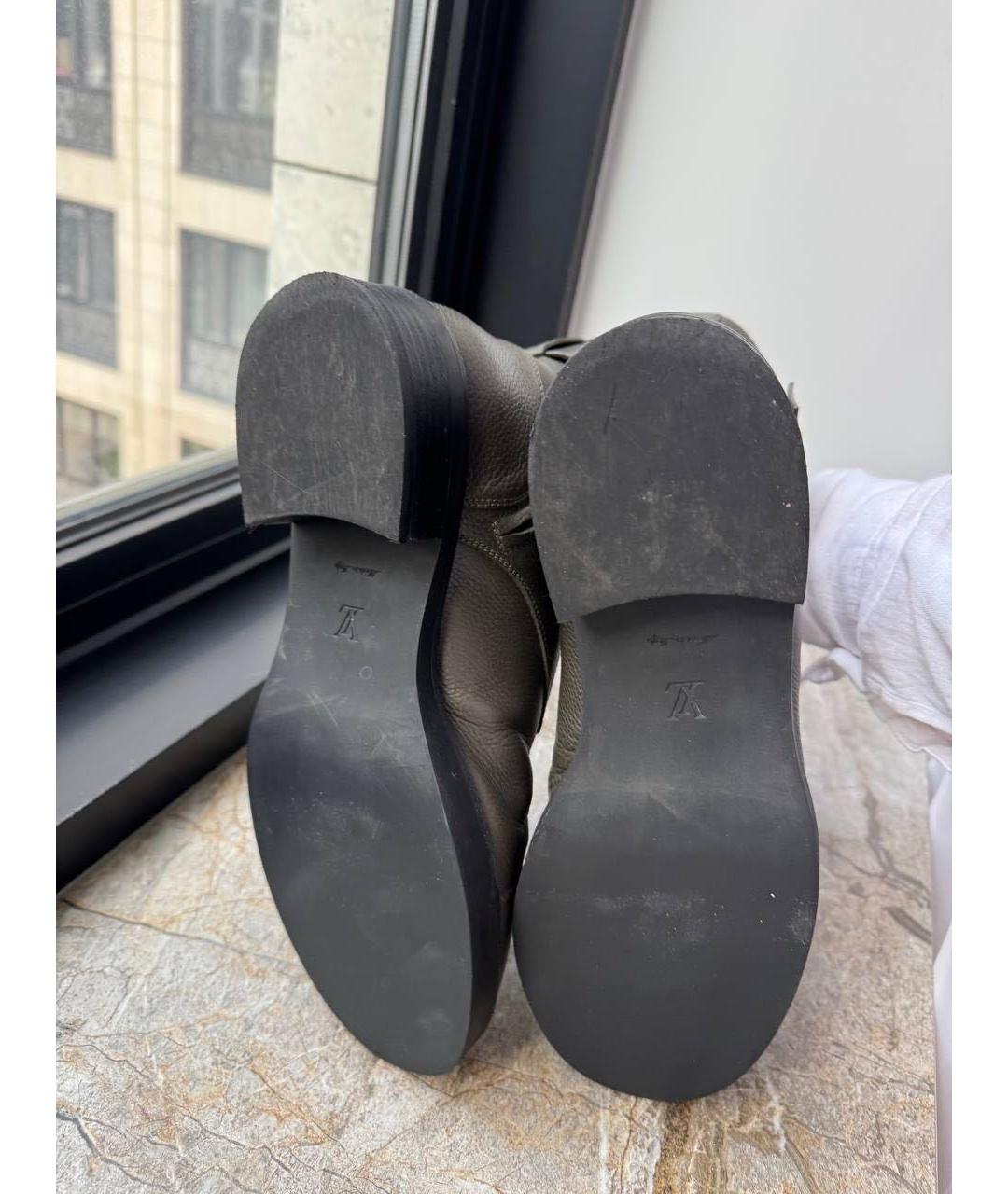 LOUIS VUITTON Зеленые кожаные ботинки, фото 5