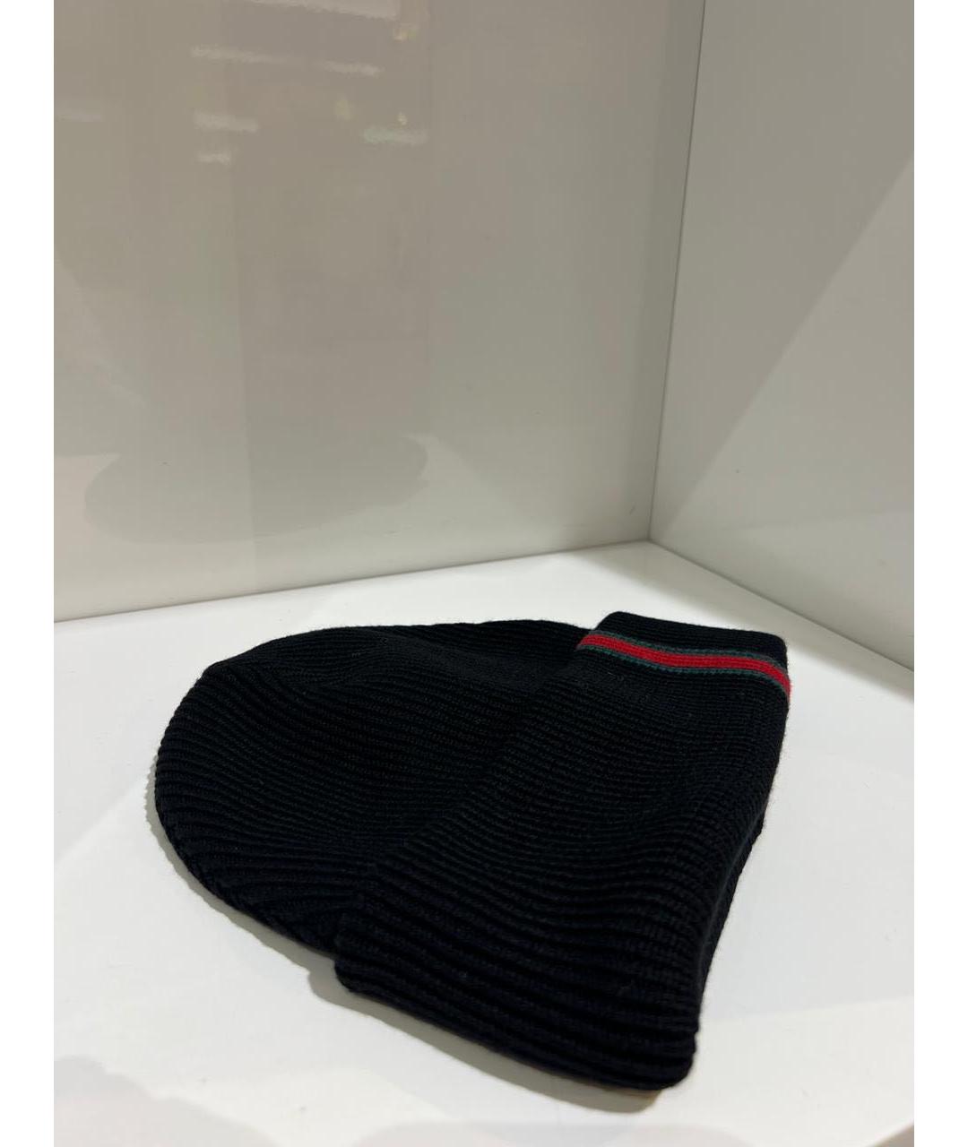 GUCCI Черная шерстяная шапка, фото 3