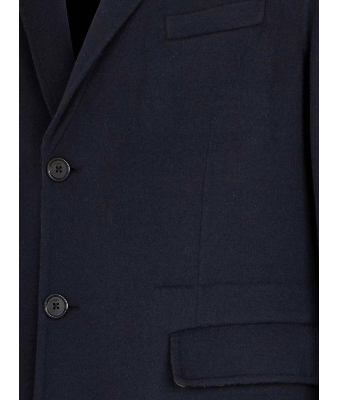 FENDI Черное шерстяное пальто, фото 3