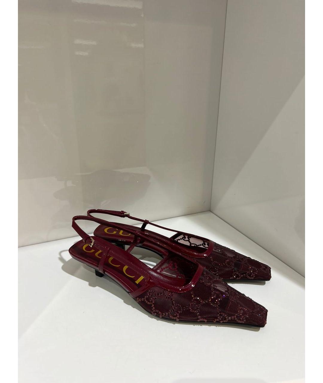 GUCCI Бордовые туфли, фото 2