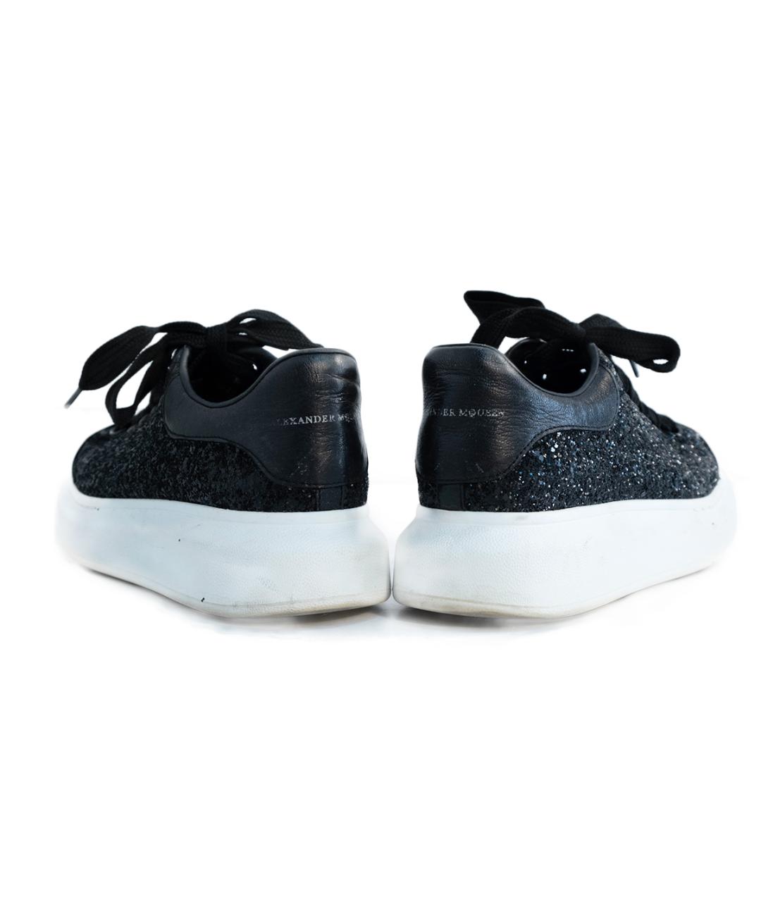 ALEXANDER MCQUEEN Черные кожаные кеды, фото 5