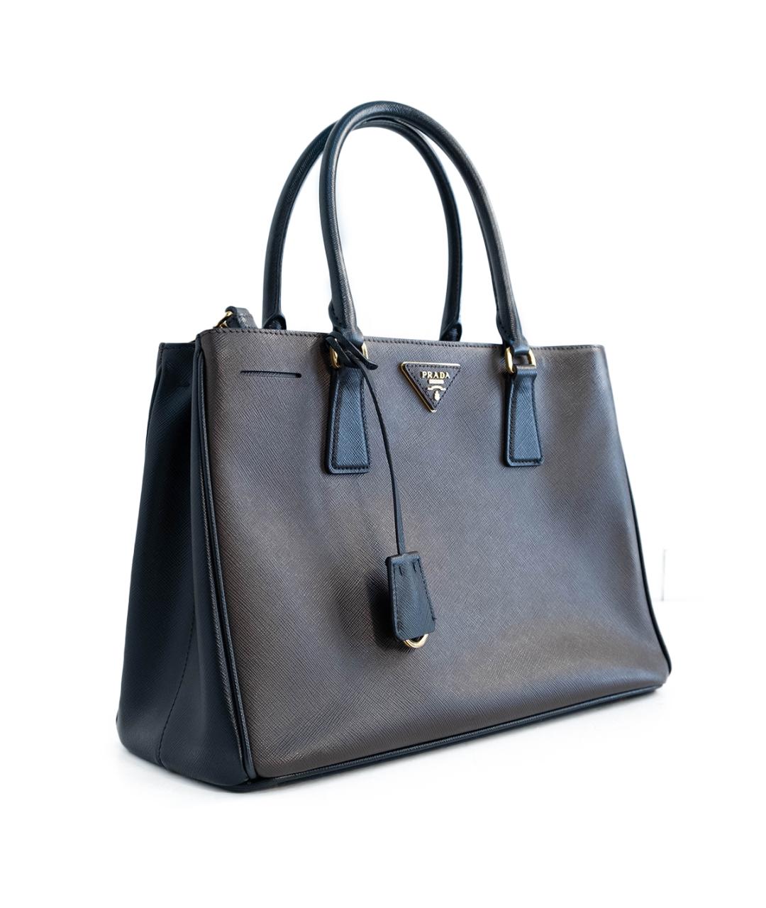 PRADA Коричневая кожаная сумка с короткими ручками, фото 2