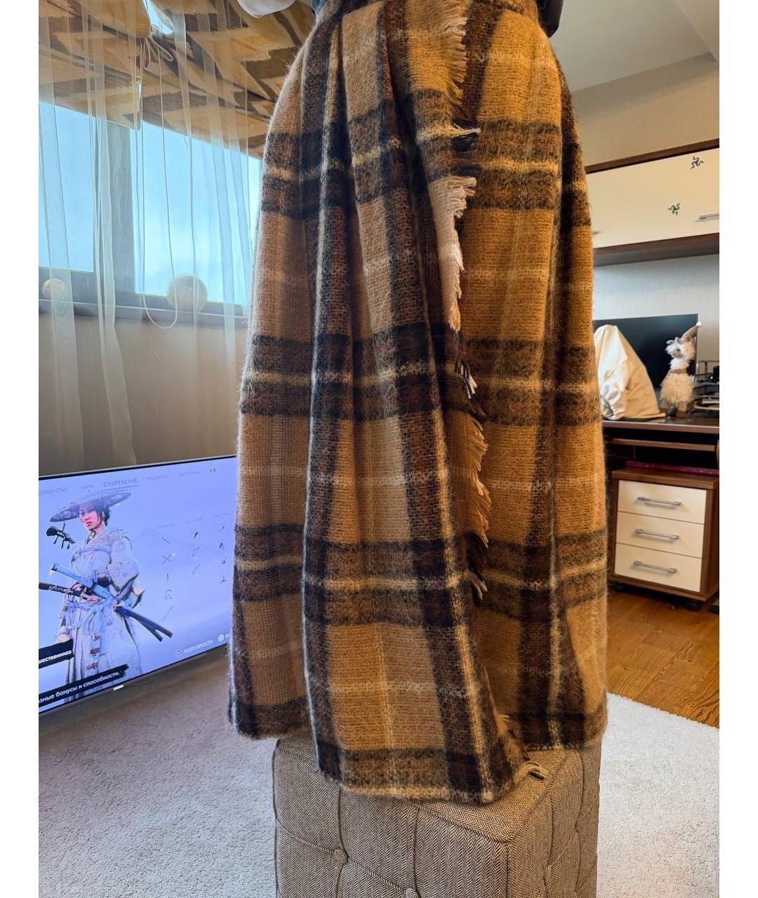 MAX MARA Коричневая шерстяная юбка макси, фото 2