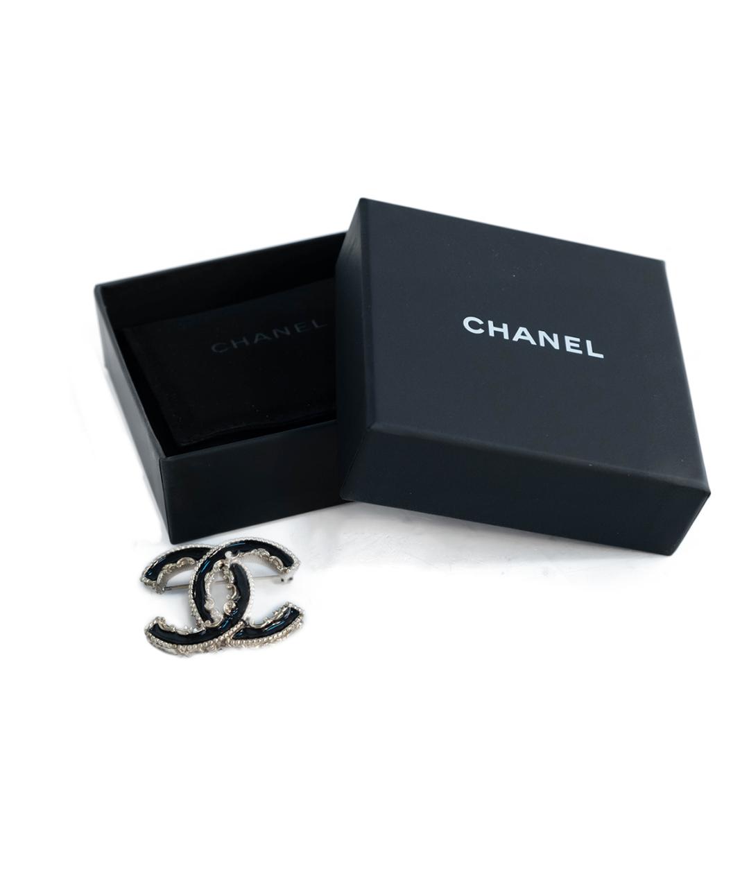 CHANEL Черная металлическая булавка / брошь, фото 5