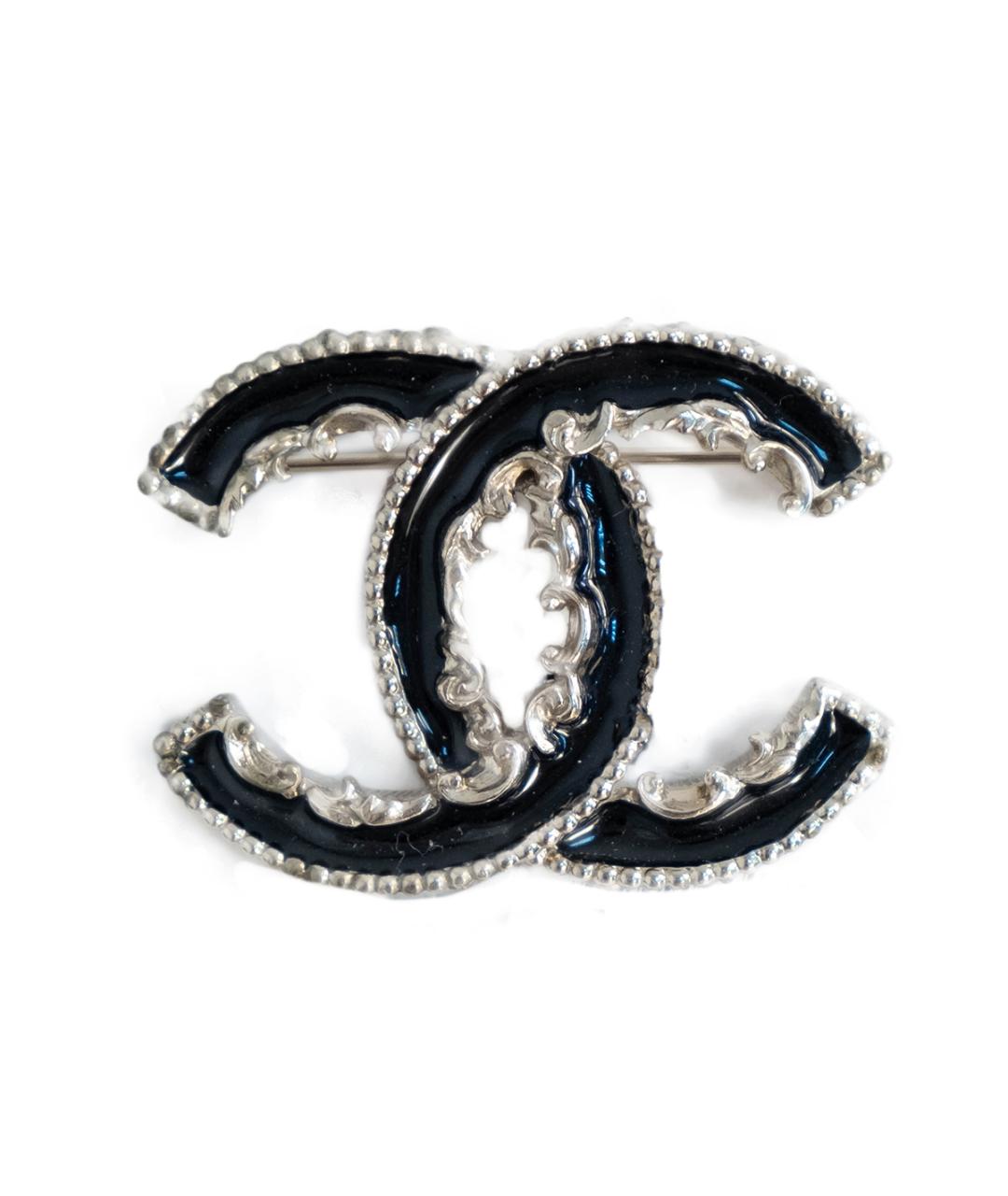 CHANEL Черная металлическая булавка / брошь, фото 1