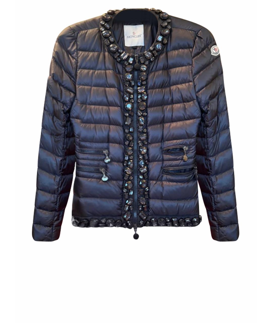 MONCLER Черная полиэстеровая куртка, фото 1