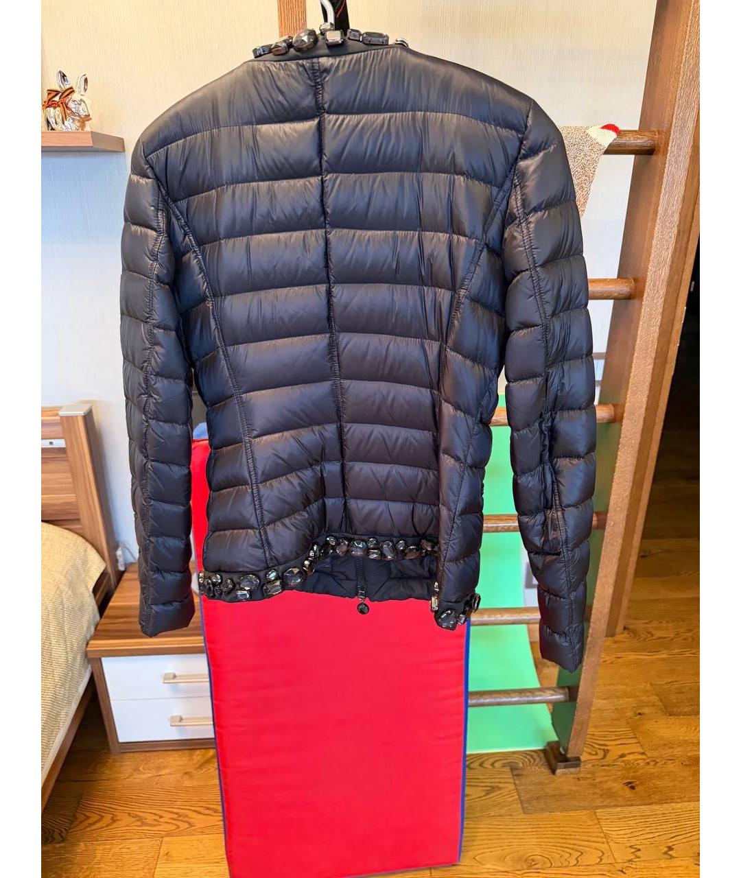 MONCLER Черная полиэстеровая куртка, фото 2