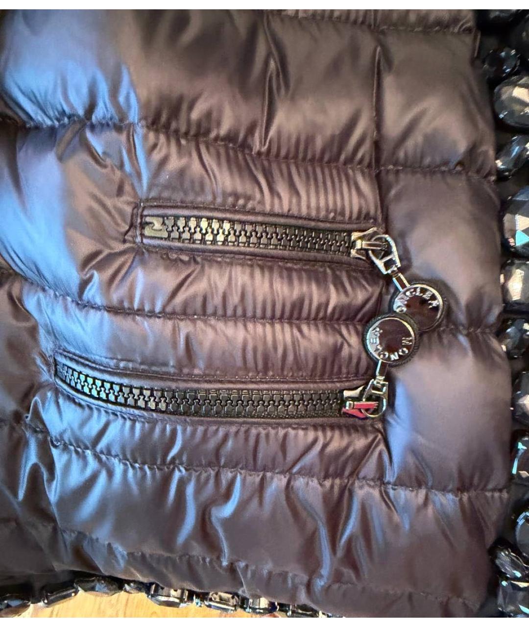 MONCLER Черная полиэстеровая куртка, фото 6