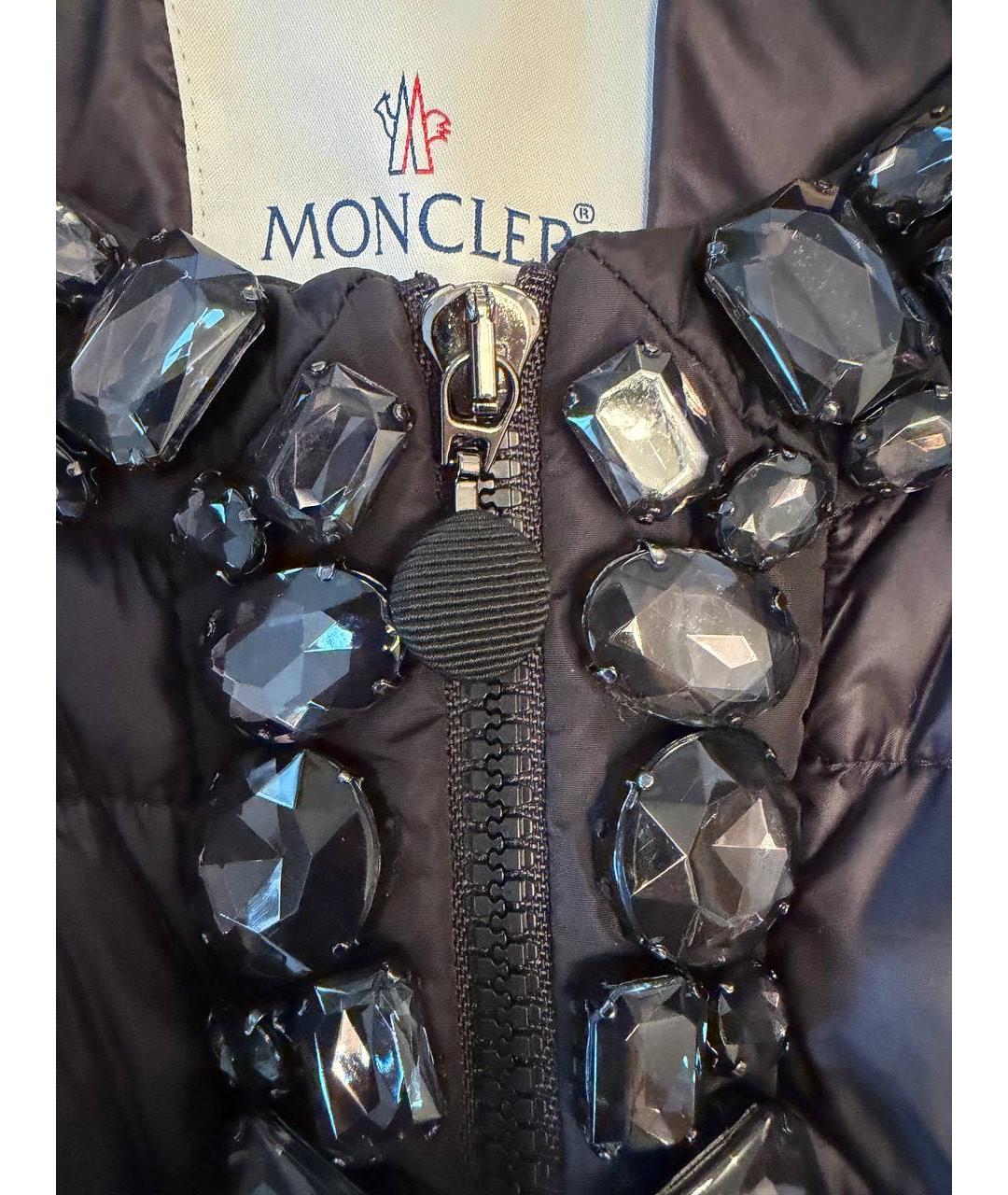 MONCLER Черная полиэстеровая куртка, фото 4