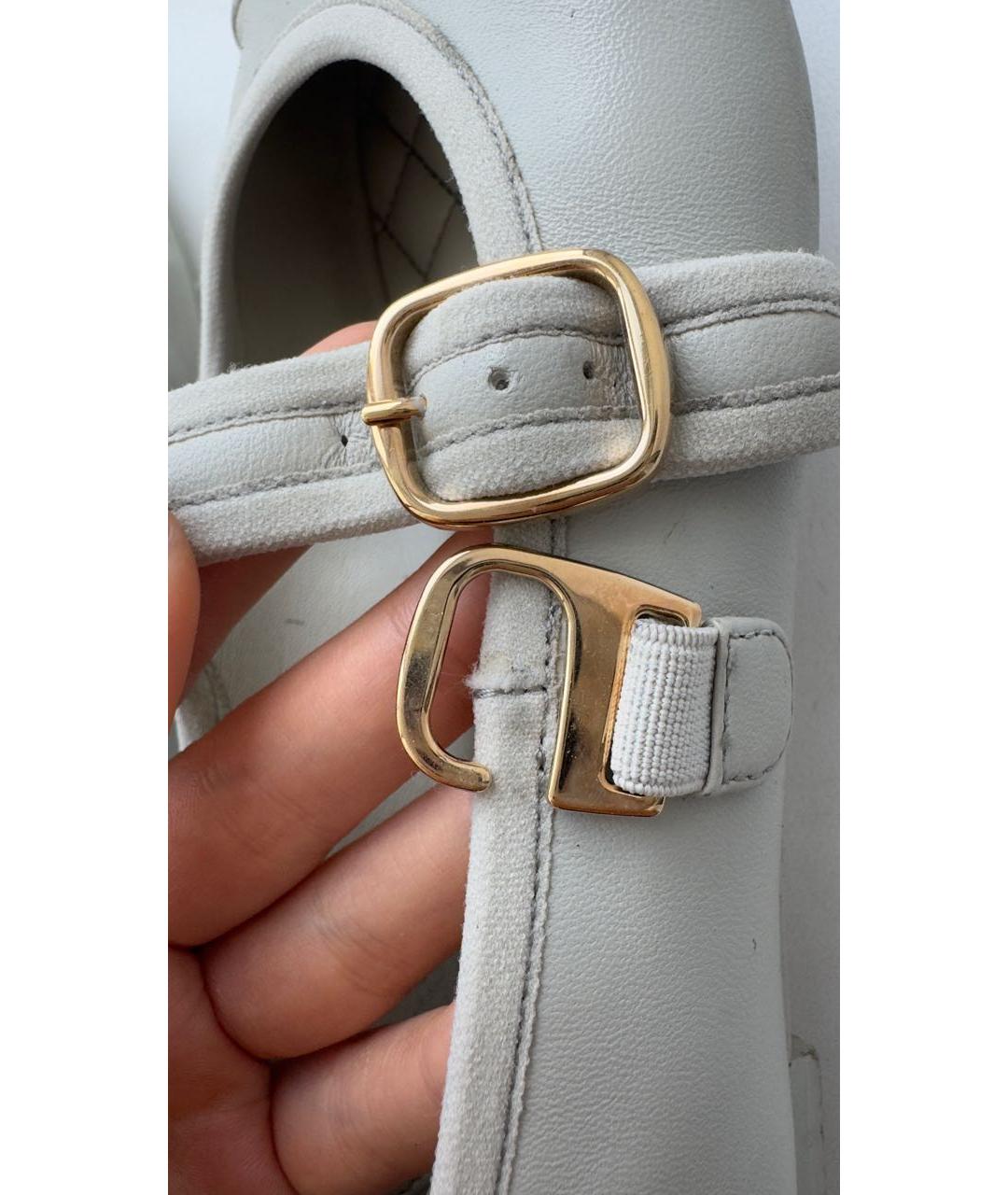 CHANEL Голубые кожаные балетки, фото 6