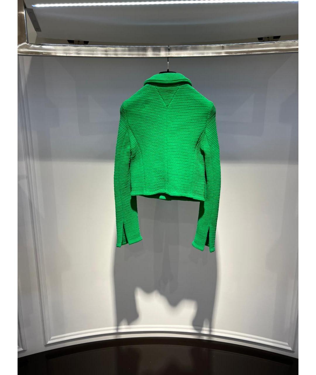 BOTTEGA VENETA Зеленый хлопковый жакет/пиджак, фото 3