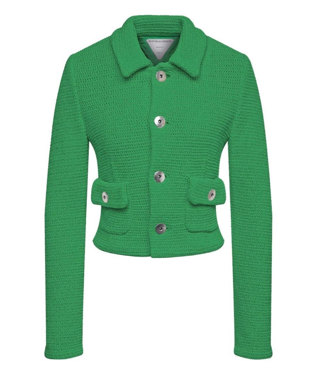 BOTTEGA VENETA Зеленый хлопковый жакет/пиджак, фото 1