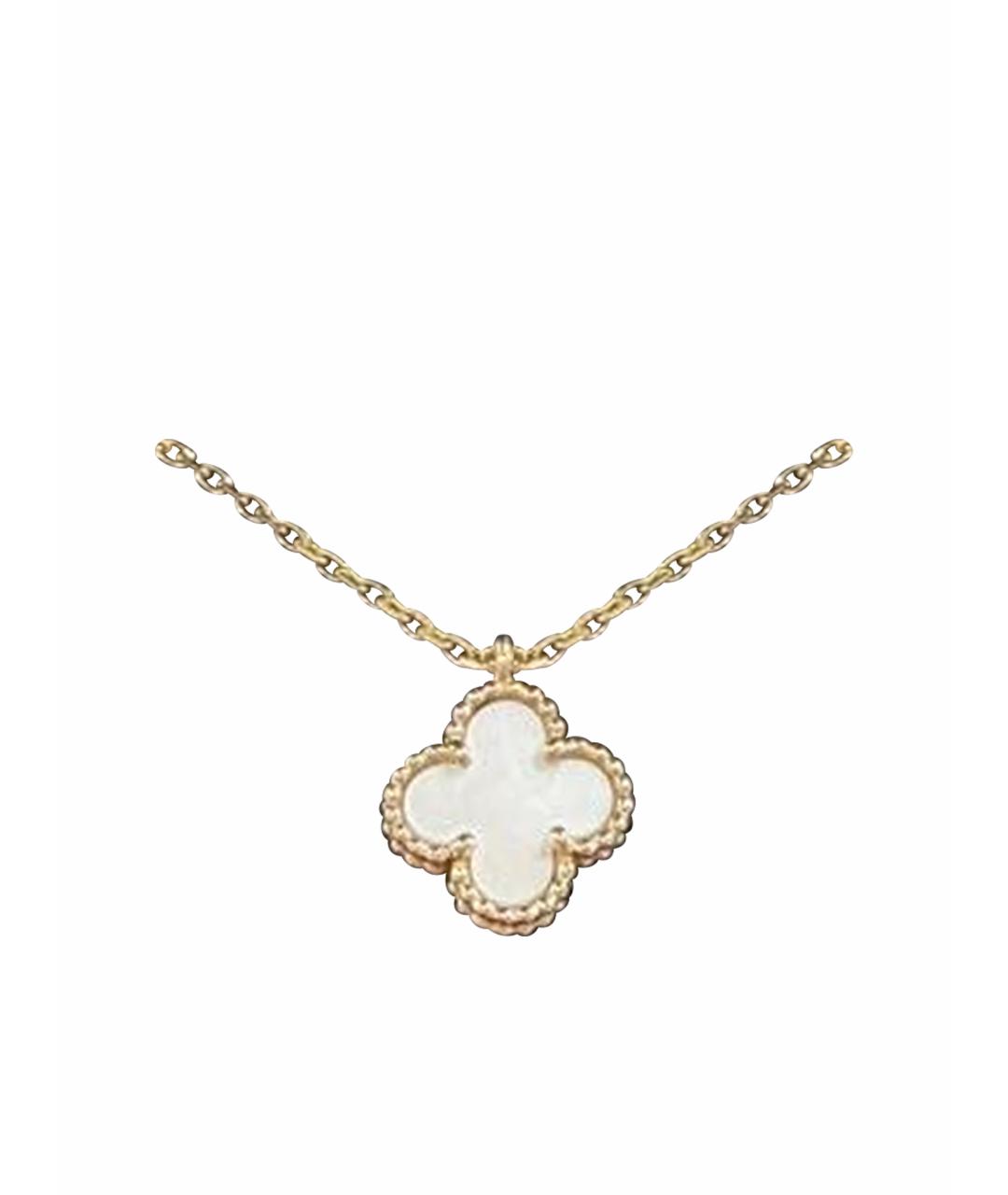 VAN CLEEF & ARPELS Белое колье из желтого золота, фото 1